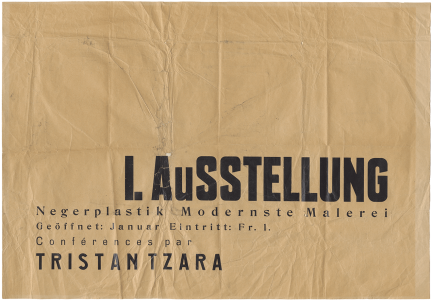 Hans Richter, Plakatentwurf zur <em>1. Dada-Ausstellung</em> in der Galerie Corray, 1917